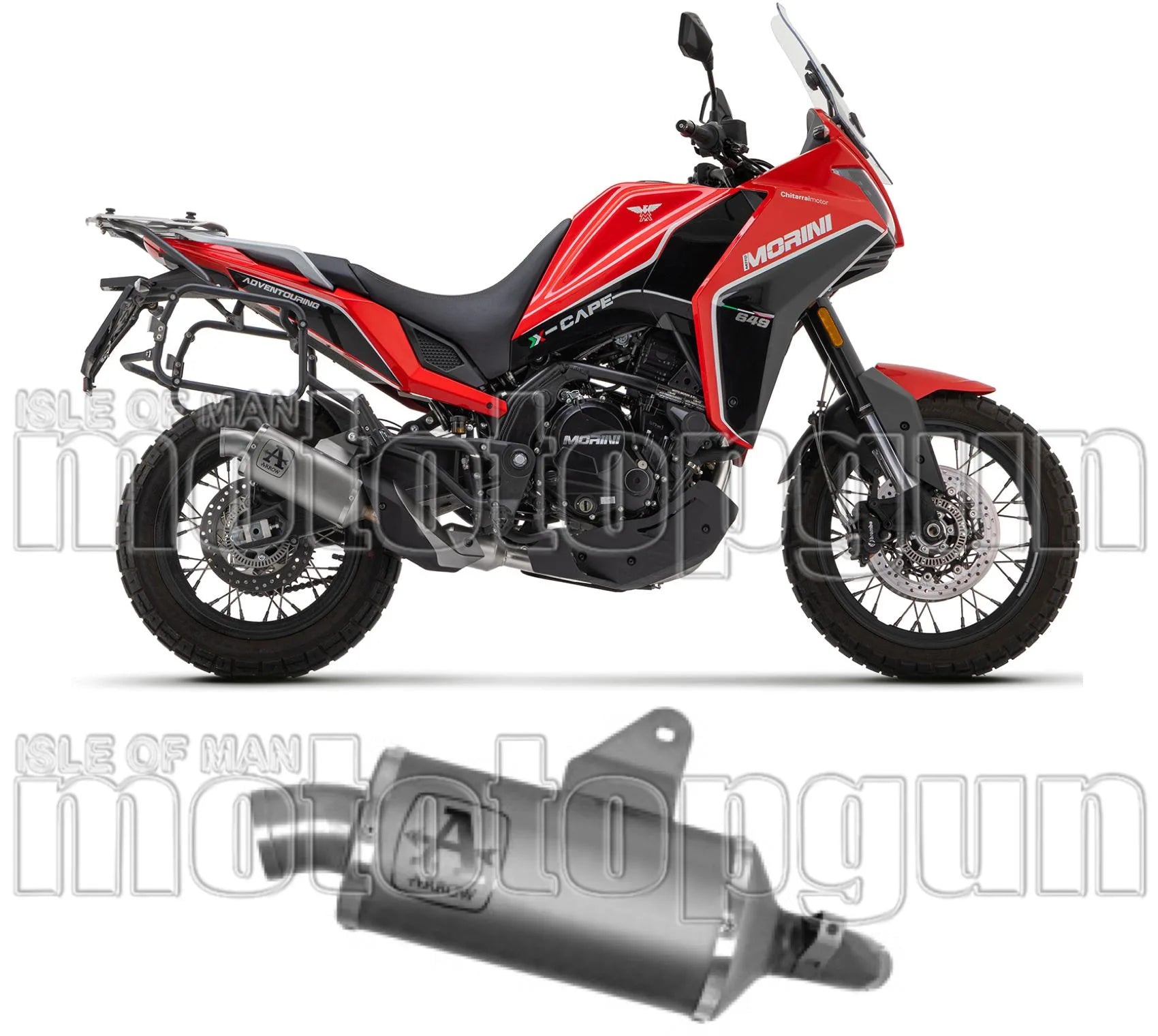 Tubo De Escape Con Homologación Acústica Indy-Race Aluminio Acero - Arrow Special Parts Compatible Con Moto Morini X-Cape 650 (2022-2025)