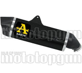 Tubo De Escape Con Homologación Acústica Maxi Race-Tech Aluminio Negro Carbono - Arrow Special Parts Compatible Con Suzuki V-Strom 1000 (2014-2016)