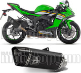 Tubo De Escape Con Homologación Acústica Pista Titanio Carbono - Arrow Special Parts Compatible Con Kawasaki Zx 6R 636 (2024-2026)