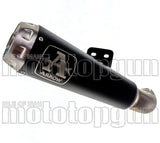 Exhaust Tip With Noise Certification Pro-Race Black Nichrom Stainless Steel - Arrow Special Parts Compatible With Ktm 125 Duke (2021-2023)