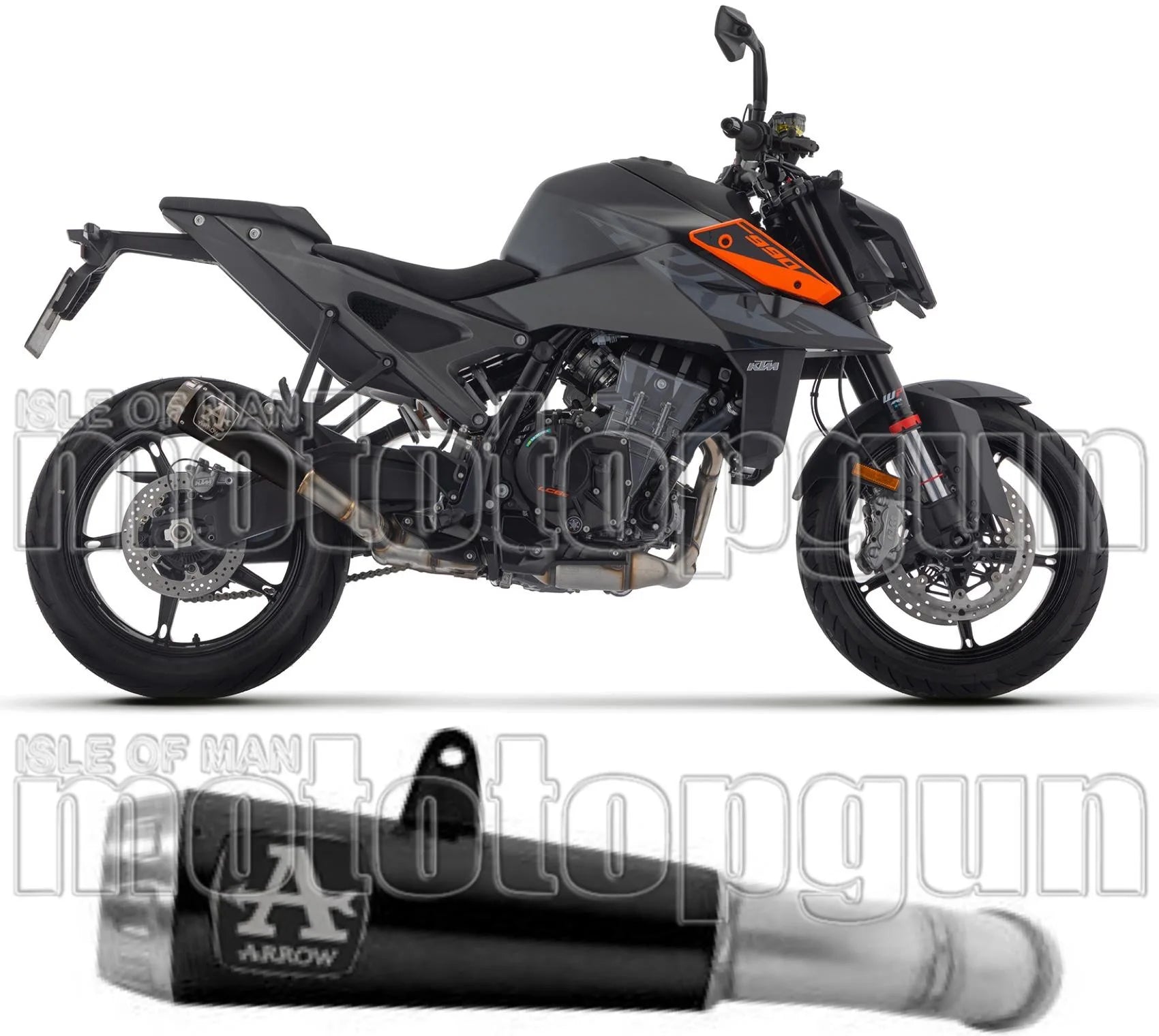 Tubo De Escape Con Homologación Acústica Pro-Race Nichrom Negro - Arrow Special Parts Compatible Con Ktm 990 Duke (2024-2026)