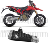 Tubo De Escape Con Homologación Acústica Pro-Race Acero Negro - Arrow Special Parts Compatible Con Ducati Hypermotard 698 Mono (2024-2025)