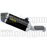 Tubo De Escape Con Homologación Acústica Race-Tech Aluminio Negro Carbono - Arrow Special Parts Compatible Con Cfmoto 800 Mt Sport (2022-2023)