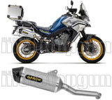 Tubo De Escape Con Homologación Acústica Race-Tech Titanio Carbono - Arrow Special Parts Compatible Con Cfmoto 800 Mt Sport (2022-2023)