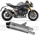 Tubo De Escape Con Homologación Acústica Race-Tech Titanio Carbono - Arrow Special Parts Compatible Con Triumph Speed Triple 1200 Rs (2021-2024)