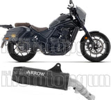 Tubo De Escape Con Homologación Acústica Rebel Nichrom Negro Fondo Carby - Arrow Special Parts Compatible Con Honda Cmx 1100 Rebel T (2025-2026)