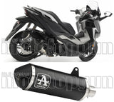 Tubo De Escape Sin Catalizador Y Con Homologación Acústica Urban Aluminio Negro Acero Negro - Arrow Special Parts Compatible Con Honda Forza 350 (2021-2024)