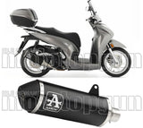 Tubo De Escape Sin Catalizador Y Con Homologación Acústica Urban Aluminio Negro Acero Negro - Arrow Special Parts Compatible Con Honda Sh 350 (2021-2023)