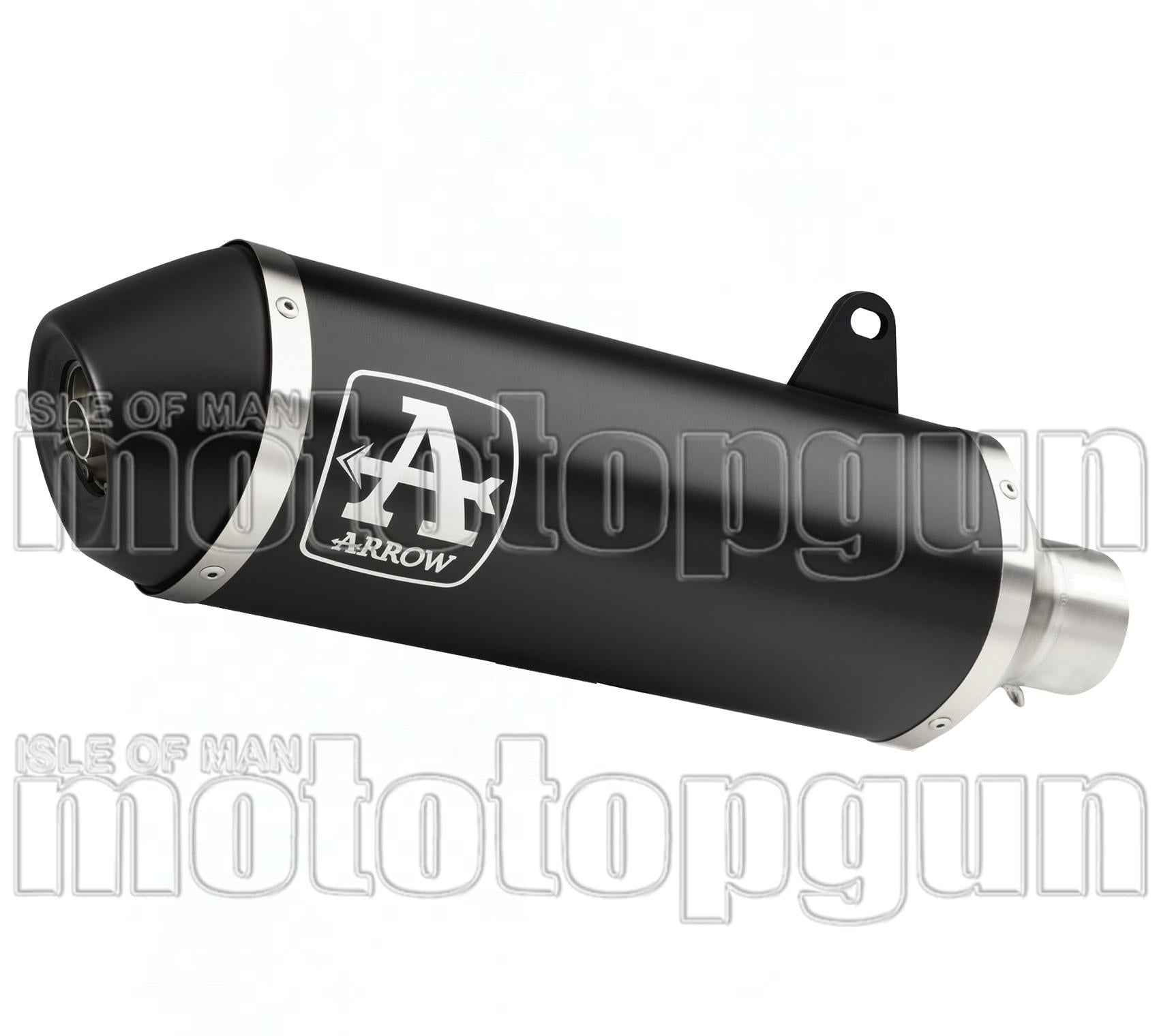 Non-Catalytic Exhaust Tip With Sound Certification Urban Black Aluminium Stainless Steel Black - Arrow Special Parts Compatible With Peugeot Metropolis 400 (2017-2021)