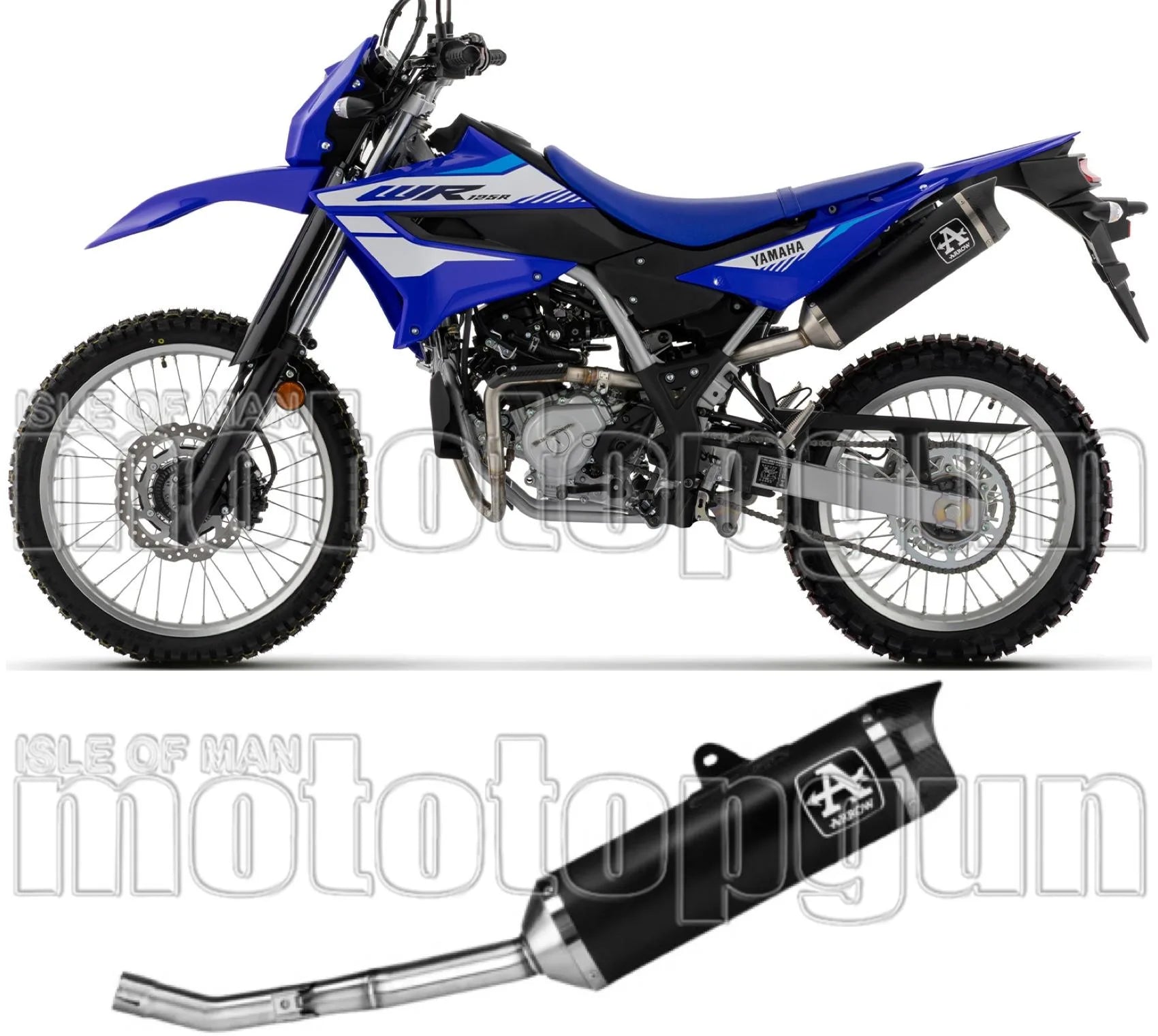 Tubo De Escape Con Homologación Acústica Thunder Aluminio Negro Fondo Carby - Arrow Special Parts Compatible Con Yamaha Wr 125 R (2026)
