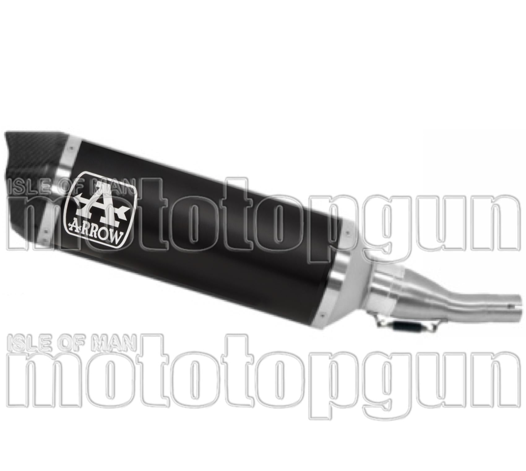 Catalytic Exhaust Tip With Sound Certification Urban Black Aluminium Carbon - Arrow Special Parts Compatible With Yamaha X-Max 300 (2021-2024)