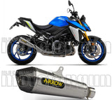 Tubo De Escape Con Homologación Acústica X-Kone Nichrom Carbono - Arrow Special Parts Compatible Con Suzuki Gsx-S 1000 (2021-2024)