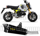 Tubo De Escape Con Homologación Acústica X-Kone Nichrom Negro Carbono - Arrow Special Parts Compatible Con Honda Msx 125 Grom (2021-2024)
