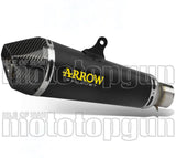 Tubo De Escape Con Homologación Acústica X-Kone Nichrom Negro Carbono - Arrow Special Parts Compatible Con Suzuki Gsx-S 950 (2021-2023)