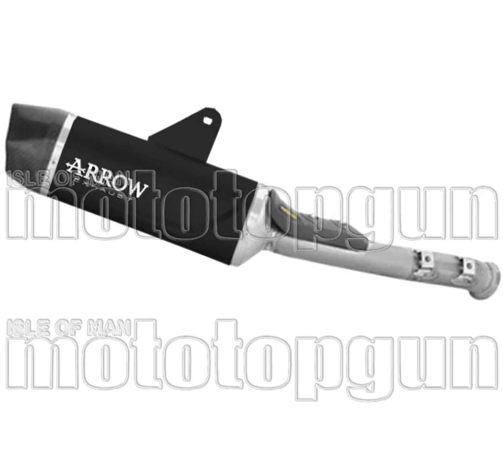 Tubo De Escape Con Homologación Acústica Indy-Race Evo Aluminio Negro Fondo Carby - Arrow Special Parts Compatible Con Cfmoto 800 Mt-X (2025-2026)