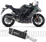Tubo De Escape Con Homologación Acústica Indy-Race Evo Aluminio Negro Fondo Carby - Arrow Special Parts Compatible Con Kawasaki Ninja 1100 Sx (2025-2026)