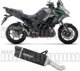 Tubo De Escape Con Homologación Acústica Indy-Race Evo Aluminio Negro Fondo Carby - Arrow Special Parts Compatible Con Kawasaki Versys 1100 (2025-2026)