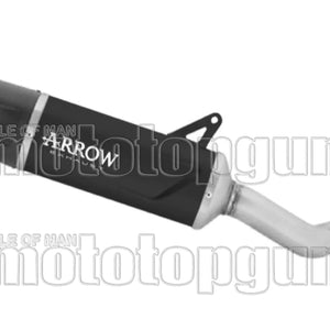 Tubo De Escape Con Homologación Acústica Indy-Race Evo Aluminio Negro Fondo Carby - Arrow Special Parts Compatible Con Qj Motor Srk 800 Rr (2024-2025)
