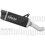Tubo De Escape Con Homologación Acústica Indy-Race Evo Aluminio Negro Fondo Carby - Arrow Special Parts Compatible Con Qj Motor Srk 800 Rr (2024-2025)