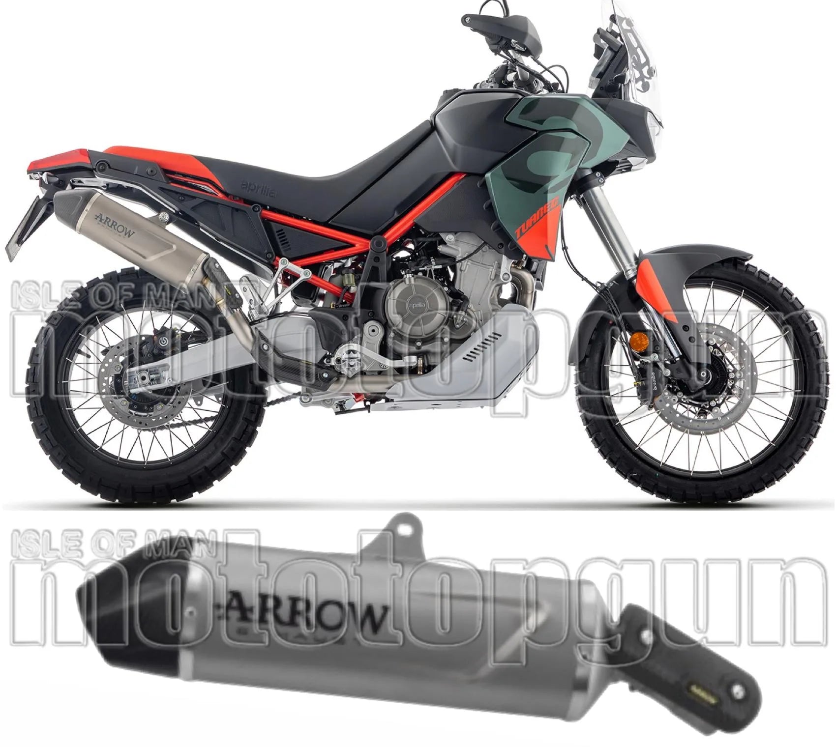 Tubo De Escape Con Homologación Acústica Indy-Race Evo Titanio - Arrow Special Parts Compatible Con Aprilia Tuareg 660 (2025-2026)