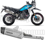 Tubo De Escape Con Homologación Acústica Indy-Race Evo Titanio Fondo Carby - Arrow Special Parts Compatible Con Cfmoto 800 Mt-X (2025-2026)