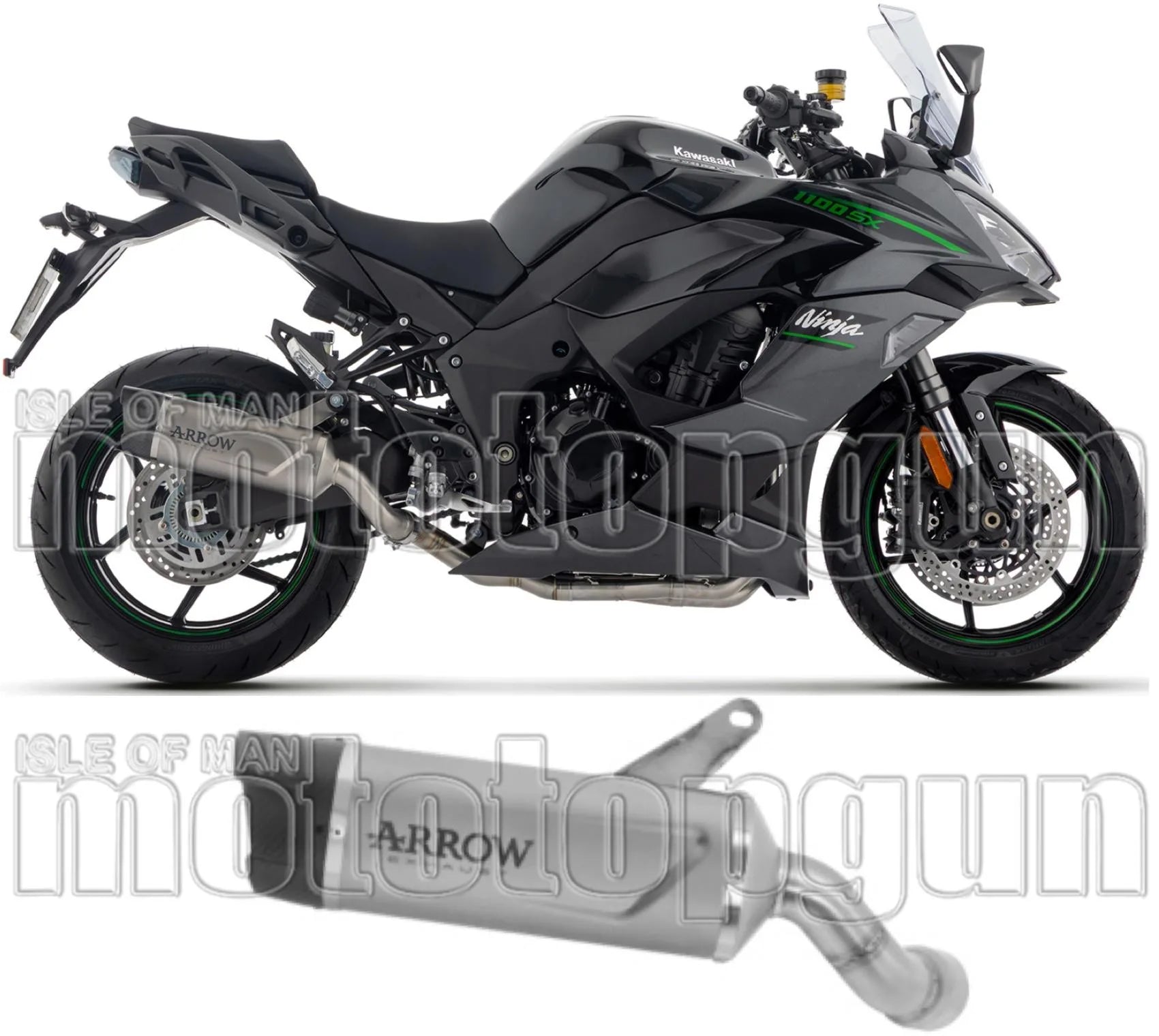 Tubo De Escape Con Homologación Acústica Indy-Race Evo Titanio Fondo Carby - Arrow Special Parts Compatible Con Kawasaki Ninja 1100 Sx (2025-2026)