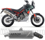 Tubo De Escape Con Homologación Acústica Indy-Race Evo Titanio Fondo Carby - Arrow Special Parts Compatible Con Aprilia Tuareg 660 (2025-2026)