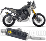 Tubo De Escape Con Homologación Acústica Indy-Race Aluminio Negro Fondo Acero - Arrow Special Parts Compatible Con Yamaha Ténéré 700 (2025-2026)