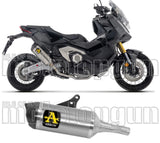Tubo De Escape Con Homologación Acústica Race-Tech Short Aluminio Fondo Carby - Arrow Special Parts Compatible Con Honda X-Adv 750 (2025-2026)