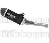 Tubo De Escape Con Homologación Acústica Race-Tech Aluminio Negro Carbono - Arrow Special Parts Compatible Con Ktm 890 Adventure (2021-2024)