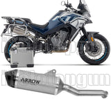 Tubo De Escape Con Homologación Acústica Race-Tech Aluminio Fondo Carby - Arrow Special Parts Compatible Con Cfmoto 800 Mt (2025-2026)
