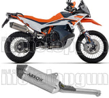 Tubo De Escape Con Homologación Acústica Race-Tech Aluminio Carbono - Arrow Special Parts Compatible Con Husqvarna Norden 901 (2022-2023)