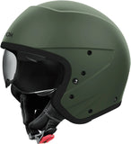 Casco Urban Para Moto Airoh J 110 - J1170 Composite Carbon Verde Militar Mate Color Talla S