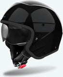 Casco Urban Para Moto Airoh J 110 - J135 Composite Carbon Negro Glitter Color Talla S