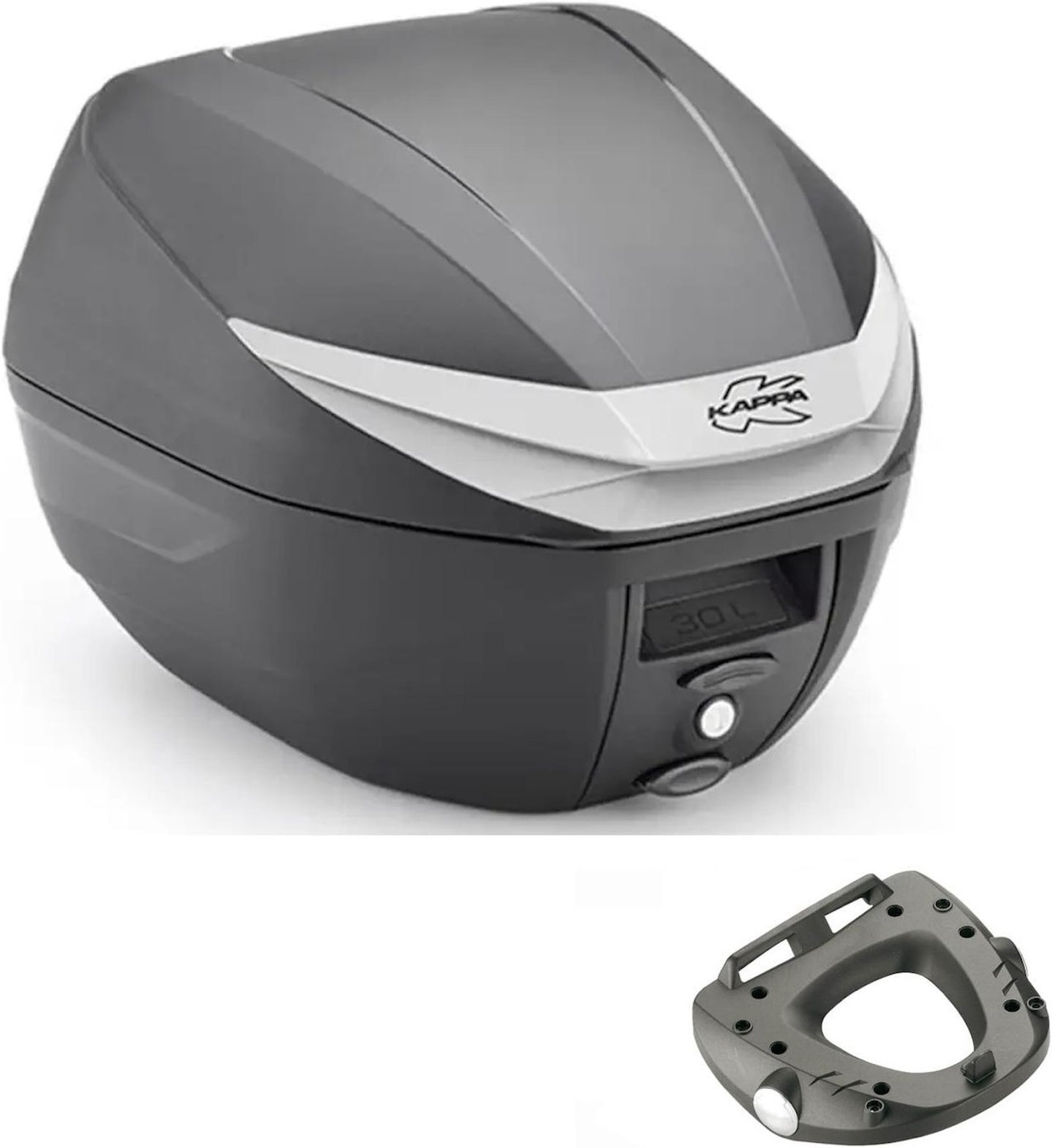 Top Case K3000N + Rear Rack - Kappa Moto Compatible With Piaggio Mp3 530 Exclusive Hpe (2022-2023)