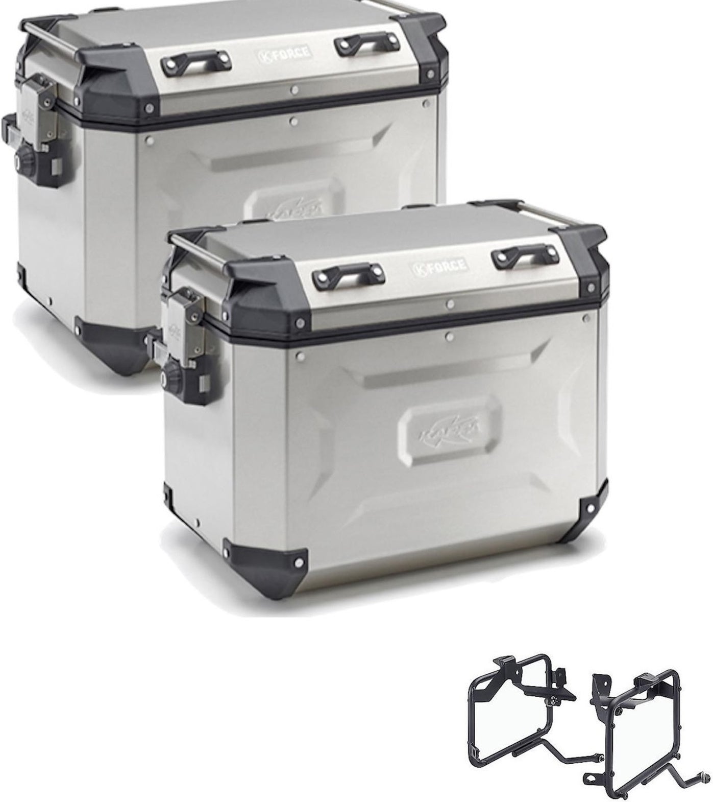 Side Cases Kfr48Apack2 + Side Cases Holder K'Force - Kappa Moto Compatible With Triumph Tiger 660 Sport (2022-2023)