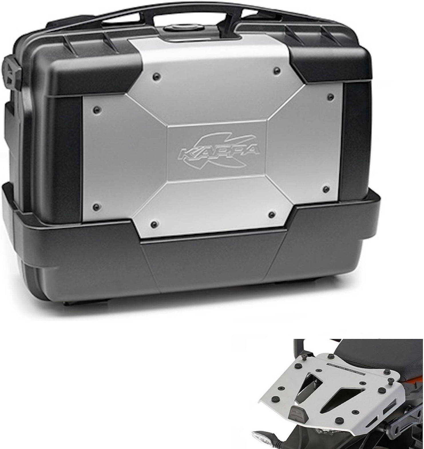 Top Case Kgr33 + Rear Rack Aluminium Garda - Kappa Moto Compatible With Triumph Tiger 1200 Gt (2022-2023)
