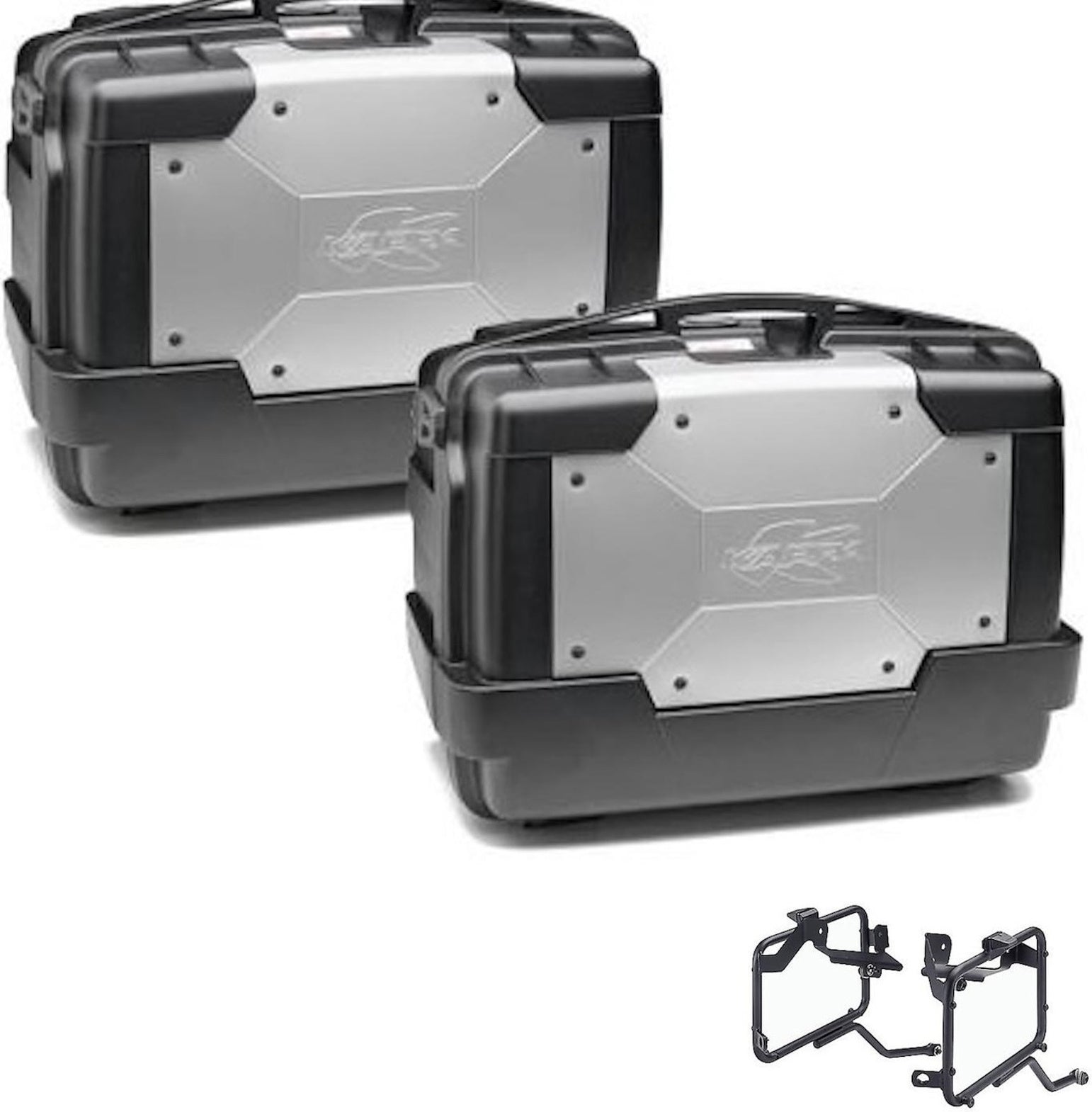 Side Cases Kgr46Pack2 + Side Cases Holder Garda - Kappa Moto Compatible With Kawasaki Versys X 300 (2017-2023)