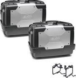 Side Cases Kgr46Pack2 + Side Cases Holder Garda - Kappa Moto Compatible With Triumph Tiger 800 Xc - Xr (2011-2017)