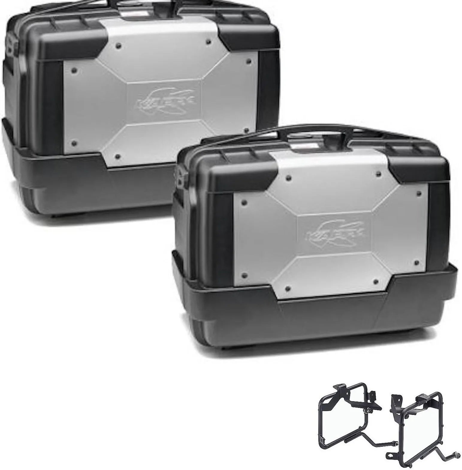 Maletas Laterales Kgr46Pack2 + Supports Laterales Garda - Kappa Moto Compatible Con Moto Morini X-Cape 649 (2021-2023)