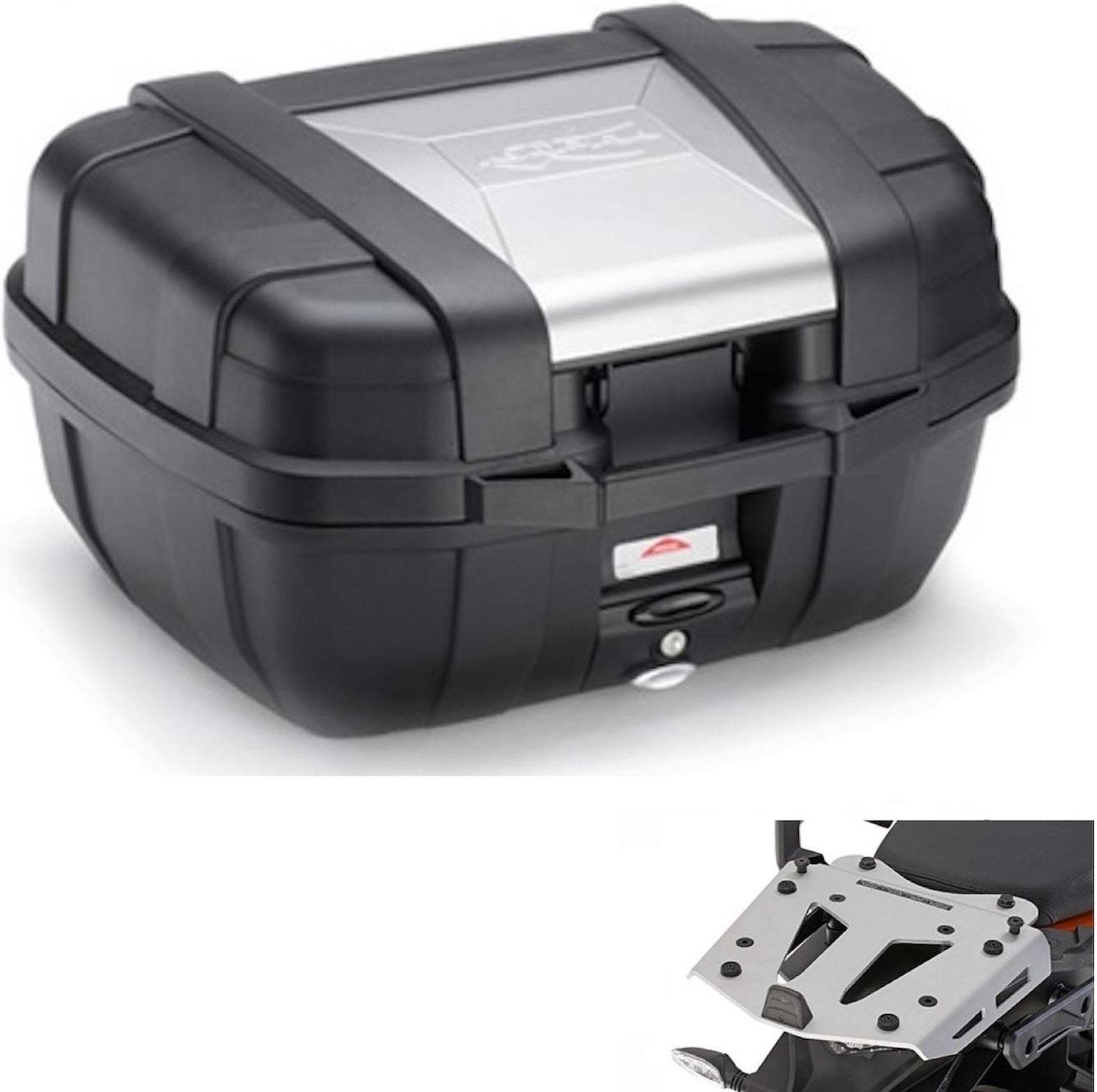 Top Case Kgr52 + Rear Rack Aluminium Garda - Kappa Moto Compatible With Triumph Tiger 1200 Rally Explorer (2022-2023)