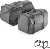 Alforjas Laterales Kmlw01 16-25 Lt + Soporte Alforjas - Kappa Moto Compatible Con Honda Cbf 1000 - Abs (2006-2009)