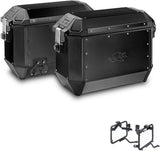 Side Cases Kms36Bpack2 + Side Cases Holder K'Mission Aluminium - Kappa Moto Compatible With Triumph Tiger 660 Sport (2022-2023)