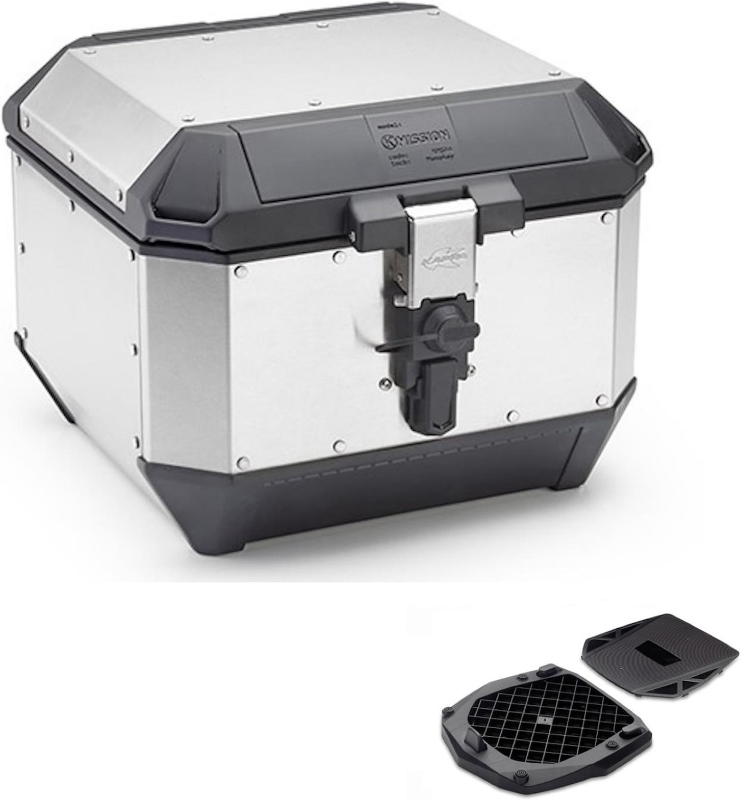 Top Case Kms44A + Rear Rack K'Mission Aluminium - Kappa Moto Compatible With Triumph Tiger 1050 (2007-2012)