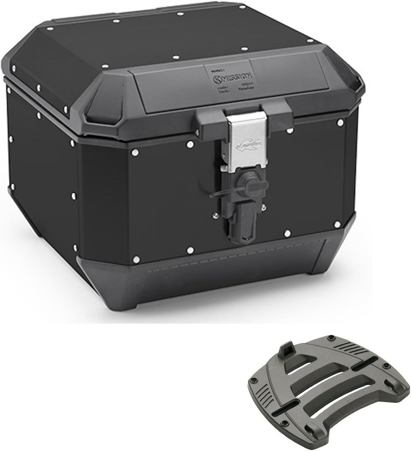 Top Case Kms44B + Rear Rack K'Mission Aluminium - Kappa Moto Compatible With Kawasaki Zr 7 750 (1999-2004)