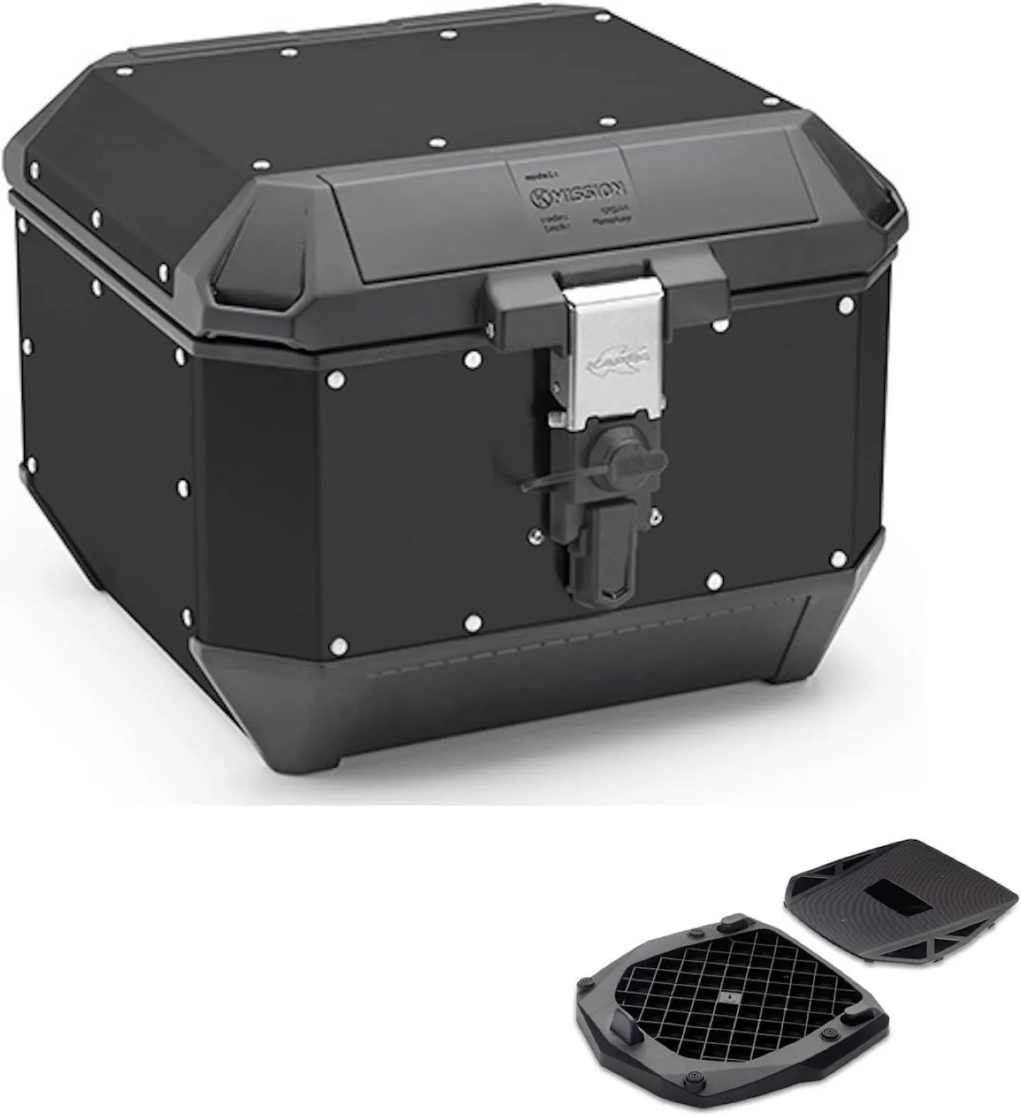 Maleta Kms44B + Adaptador K'Mission Aluminio - Kappa Moto Compatible Con Moto Guzzi V7 Iii Stone Night Pack (2019-2020)