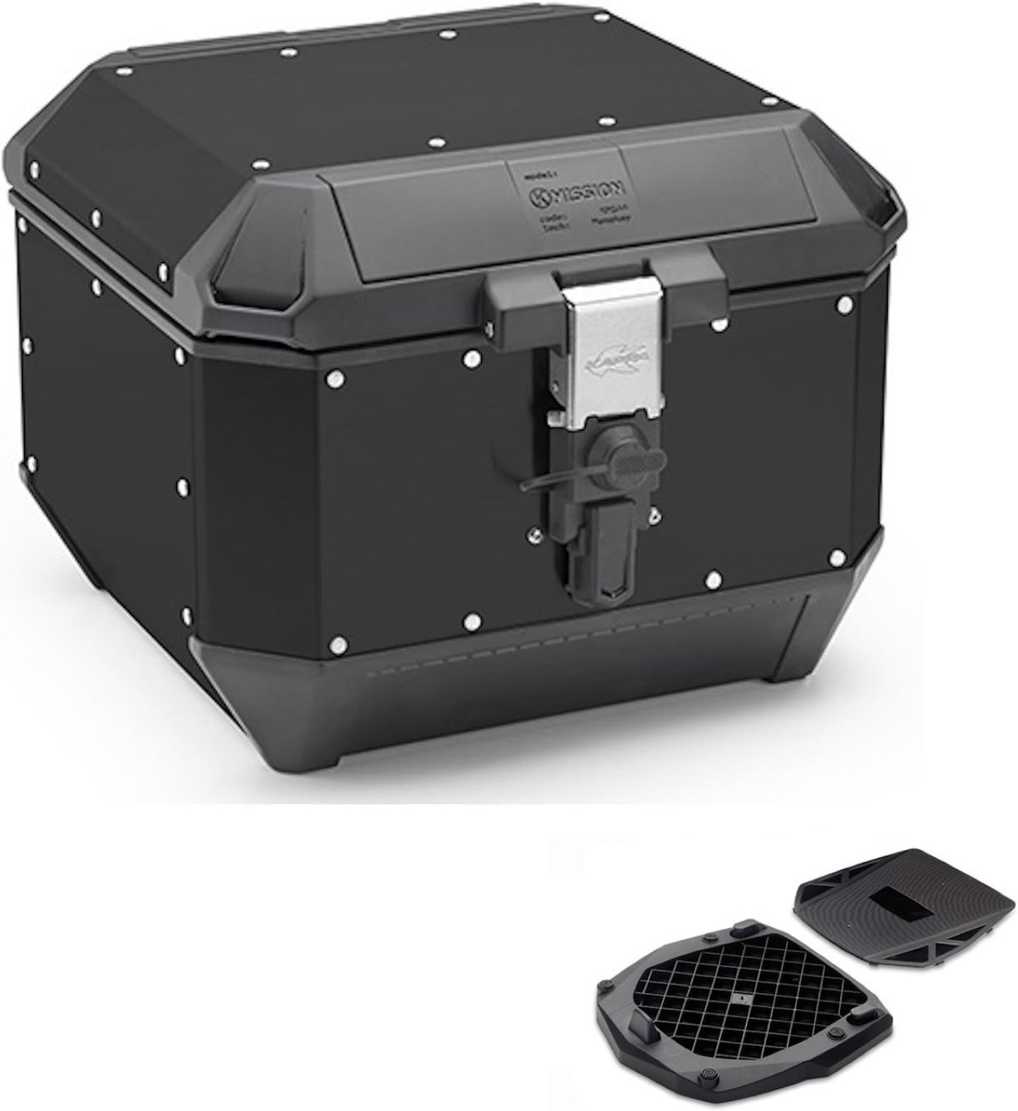 Top Case Kms44B + Rear Rack K'Mission Aluminium - Kappa Moto Compatible With Mbk Skycruiser 125 (2010-2012)