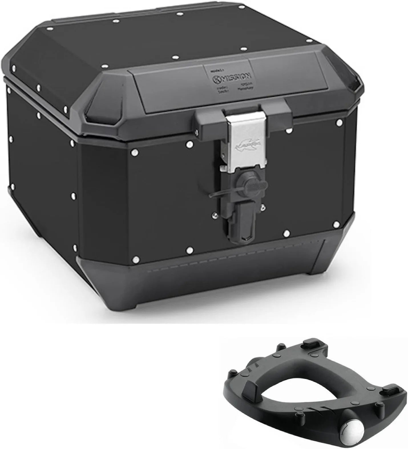 Maleta Kms44B + Adaptador K'Mission Aluminio - Kappa Moto Compatible Con Moto Morini X-Cape 649 (2021-2023)