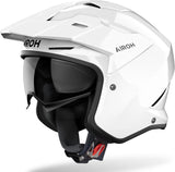 Casco Urban Para Moto Airoh Kombakt - Ko14 Thermoplastic Hrt Blanco Gloss Color Talla Xl