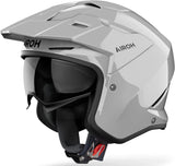 Casco Urban Para Moto Airoh Kombakt - Ko99 Thermoplastic Hrt Gris Concreto Gloss Color Talla M